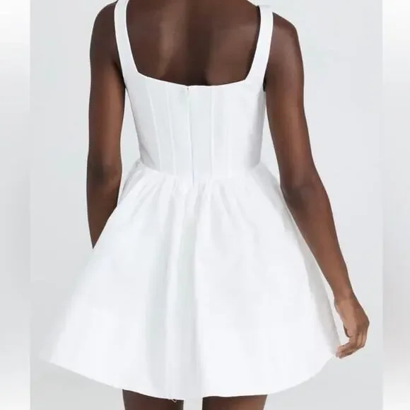 Staud Landscape Mini Dress In White 4 NWT - Picture 2 of 8